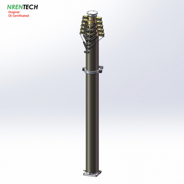 Запираемая пневматическая телескопическая мачта NR-2.4-10-100L-6S-82-180