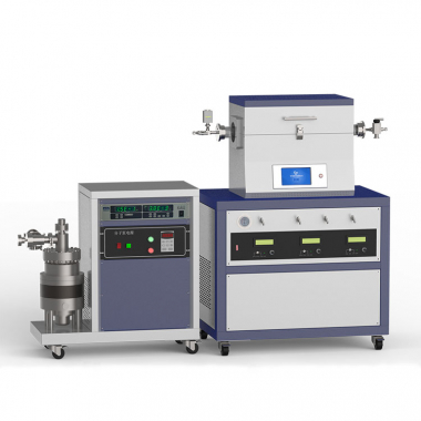 Высоковакуумная система CVD с одиночной зоной нагрева 1200 ℃ с 3-канальным массовым расходомером CY-O1200-50IT-3Z-HV