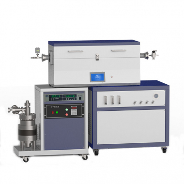 Высоковакуумная система CVD с тремя зонами нагрева 1200 ℃ с 3-канальным поплавковым расходомером для подачи газа CY-O1200-50IIIT-3F-HV