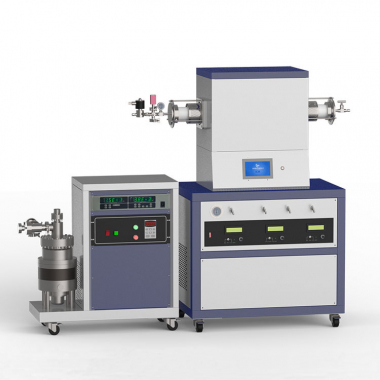 Высоковакуумная система CVD с одиночной зоной нагрева 1500 ℃ с 3-канальным массовым расходомером CY-O1500-60IT-3Z-HV