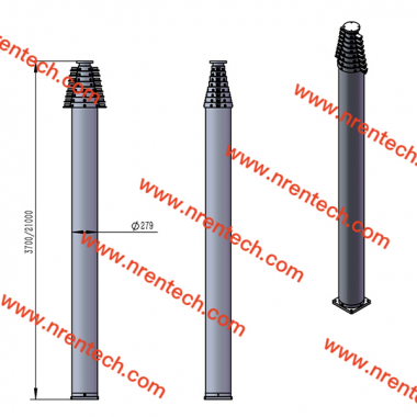 21-метровая фиксирующая пневматическая мачта NR-3700-21000-150L