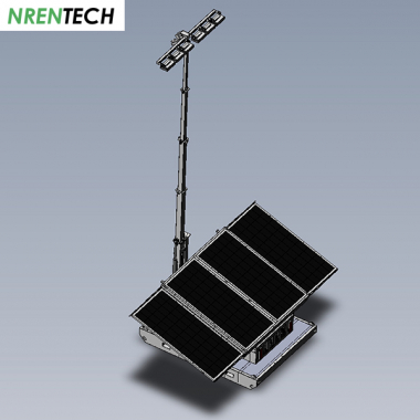 Наземная солнечная электростанция Skid Mounted Solar Power Light Tower-NR-S4435-SKID