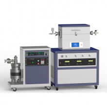 Высоковакуумная система CVD с одиночной зоной нагрева 1200 ℃ с 3-канальным массовым расходомером CY-O1200-50IT-3Z-HV